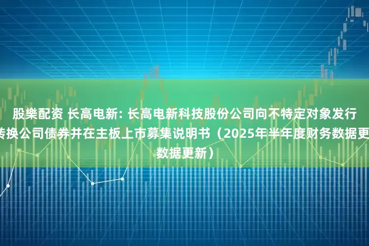 股樂配资 长高电新: 长高电新科技股份公司向不特定对象发行可转换公司债券并在主板上市募集说明书（2025年半年度财务数据更新）